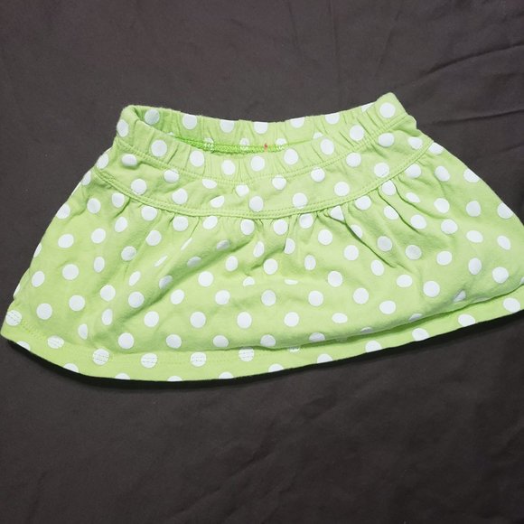 Polka Dot Skirt Green Base Pink Bow 6-12 Month George Size 100% Cotton - Picture 2 of 2